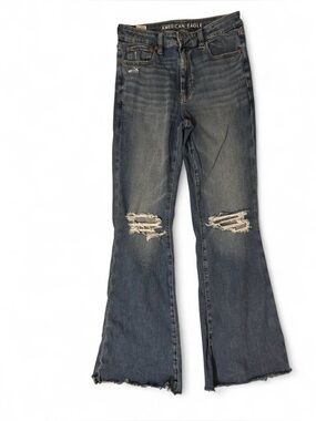 American Eagle blue High rise flare jeans